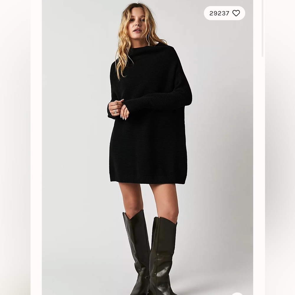 Free People Black Sweater Dress